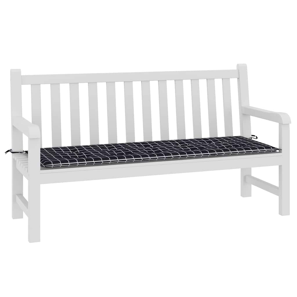 Vidaxl Garden Bench Cushion Diamond Pattern 150x50x3 CM Oxford Fabric Negro