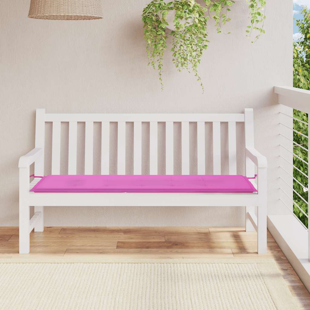 Vidaxl Garden Banch Cushion 150x50x3 cm Tessuto Oxford Pink