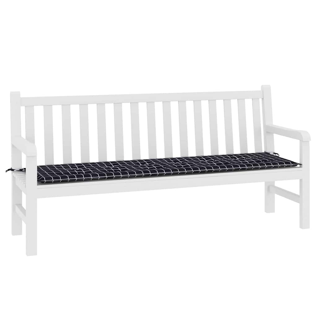 Vidaxx cojín de sofá cuadros diamante negro 150 x 50 x 3 cm tela oxford