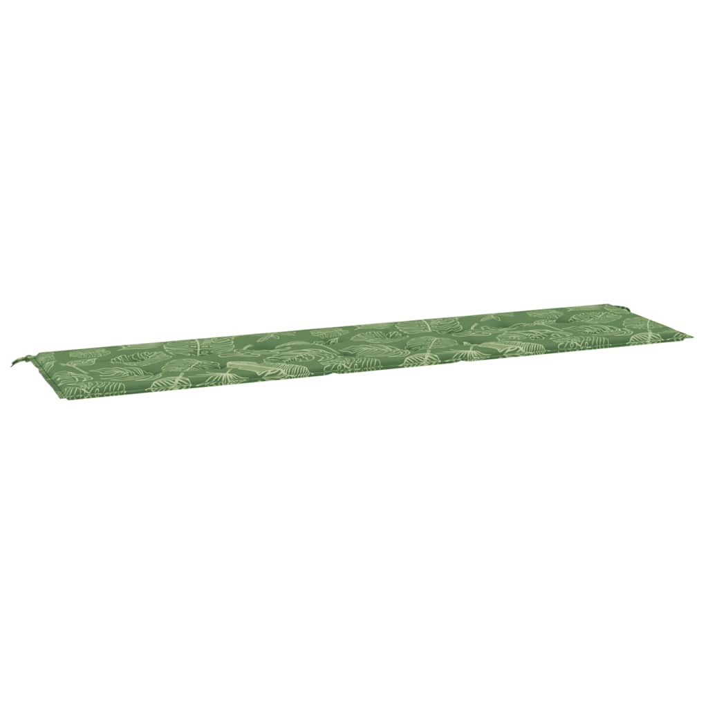Vidaxl Garden Banch Cushion Leaf Pattern 200x50x3 cm tessuto