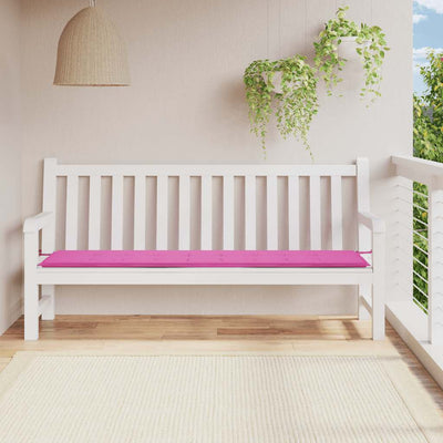 Vidaxl Garden Bench Cushion 200x50x3 cm tessuto rosa