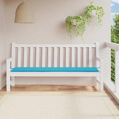 Vidaxl Garden Bench Cushion 200x50x3 cm tessuto turchese