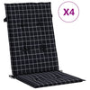 Cojines de silla de Vidaxl 4 st de alto patrón de diamante de espalda de tela negra
