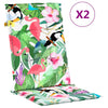 Vidaxl Garden Cushions 2 PCS 120x50x3 cm Fabric multi -colorato