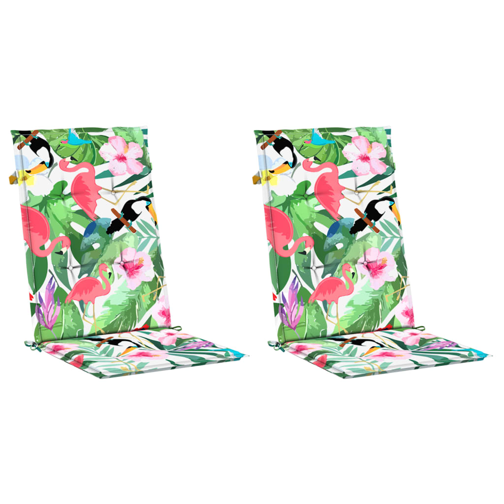 Vidaxl Garden Cushions 2 PCS 120x50x3 cm Fabric multi -colorato