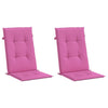 Cojines de silla de jardín Vidaxl alto respaldo 2 st 120x50x3 tela de tela rosa