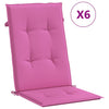 Cojines de silla de Vidaxl 6 Posado el polvo de color rosa