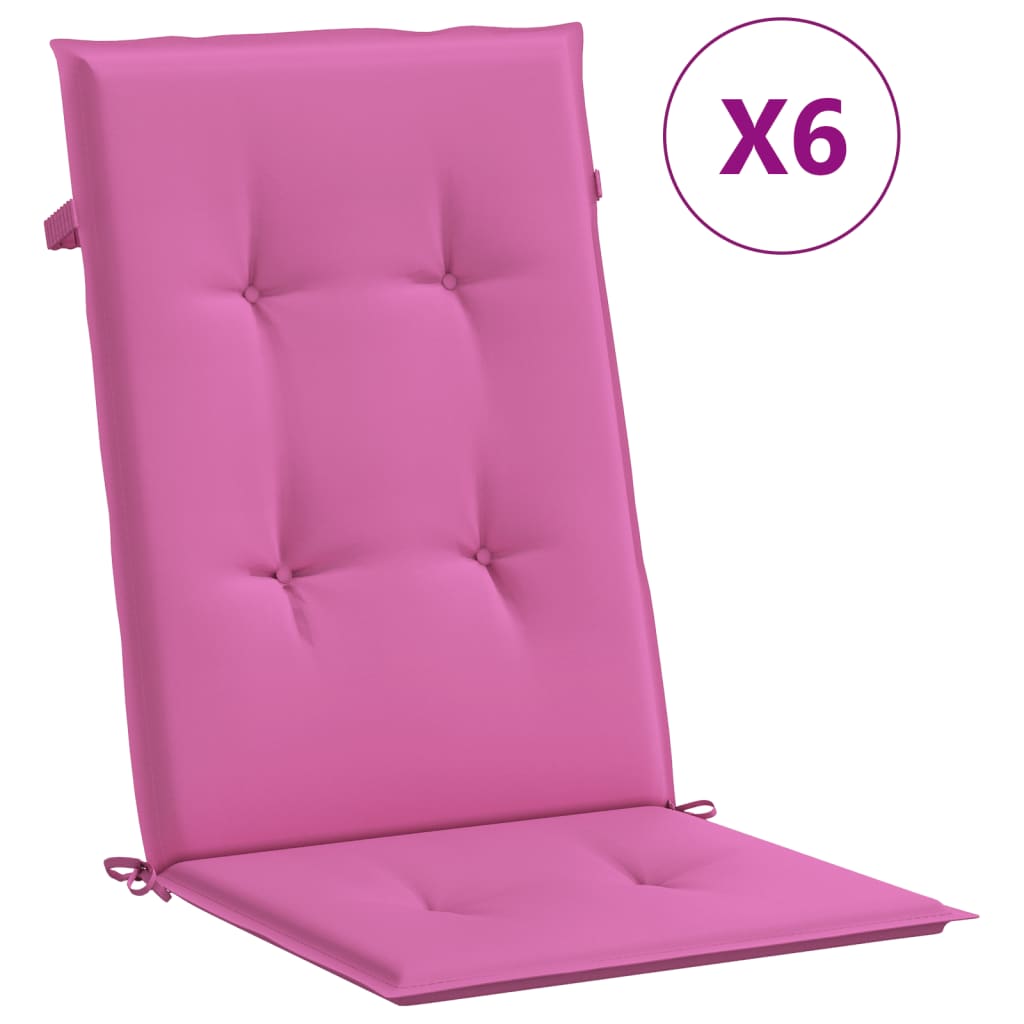 Cuscini di sedia vidaxl 6 spot posteriori rosa