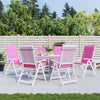 Cojines de silla de Vidaxl 6 Posado el polvo de color rosa