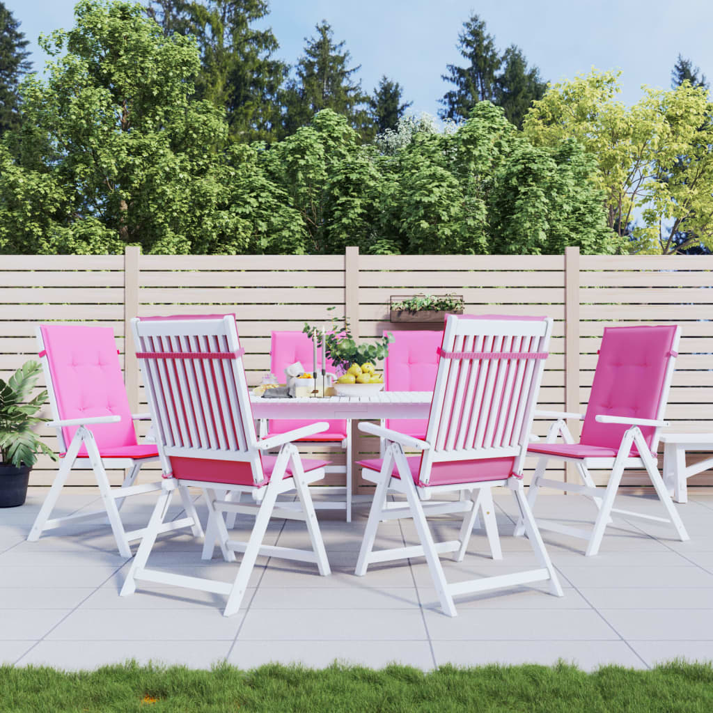 Cuscini di sedia vidaxl 6 spot posteriori rosa