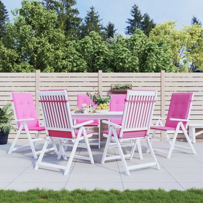 Cojines de silla de Vidaxl 6 Posado el polvo de color rosa