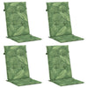 Cojines de silla Vidaxl 4 st Bathet del patrón de hoja de espalda