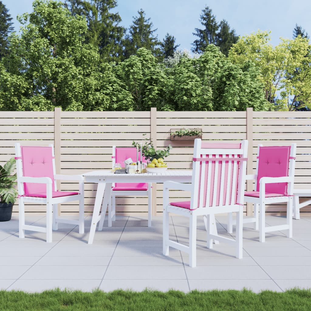 Cojines de silla Vidaxl 4 pcs rosa de polvo de espalda baja