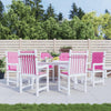 Cojines de silla Vidaxl 6 pcs rosa de polvo de espalda baja