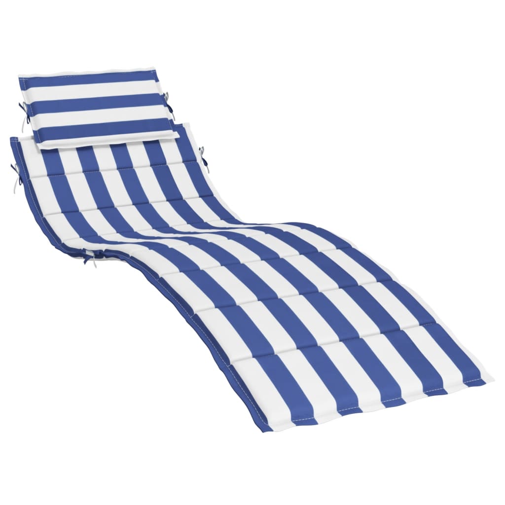 Vidaxl Lounge Cushion a strisce Oxford tessuto blu e bianco
