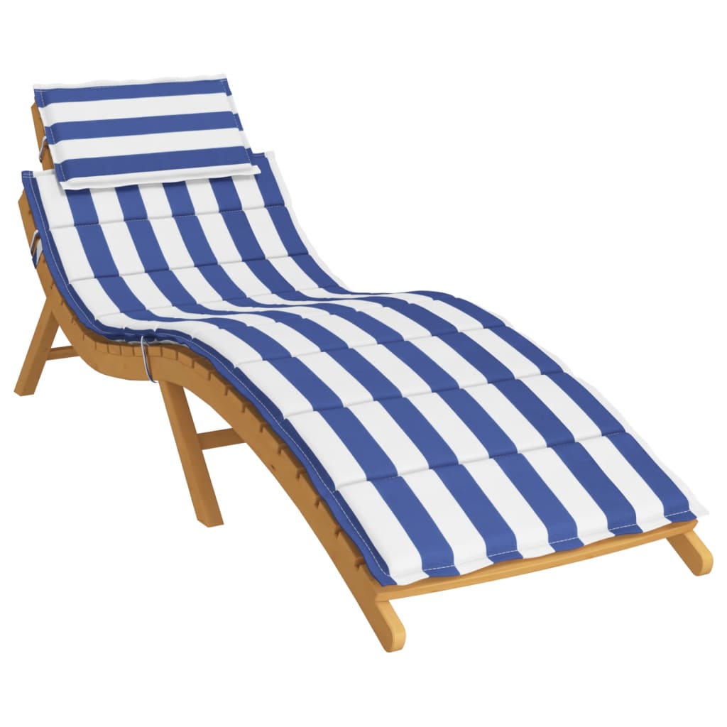 Vidaxl Lounge Cushion a strisce Oxford tessuto blu e bianco