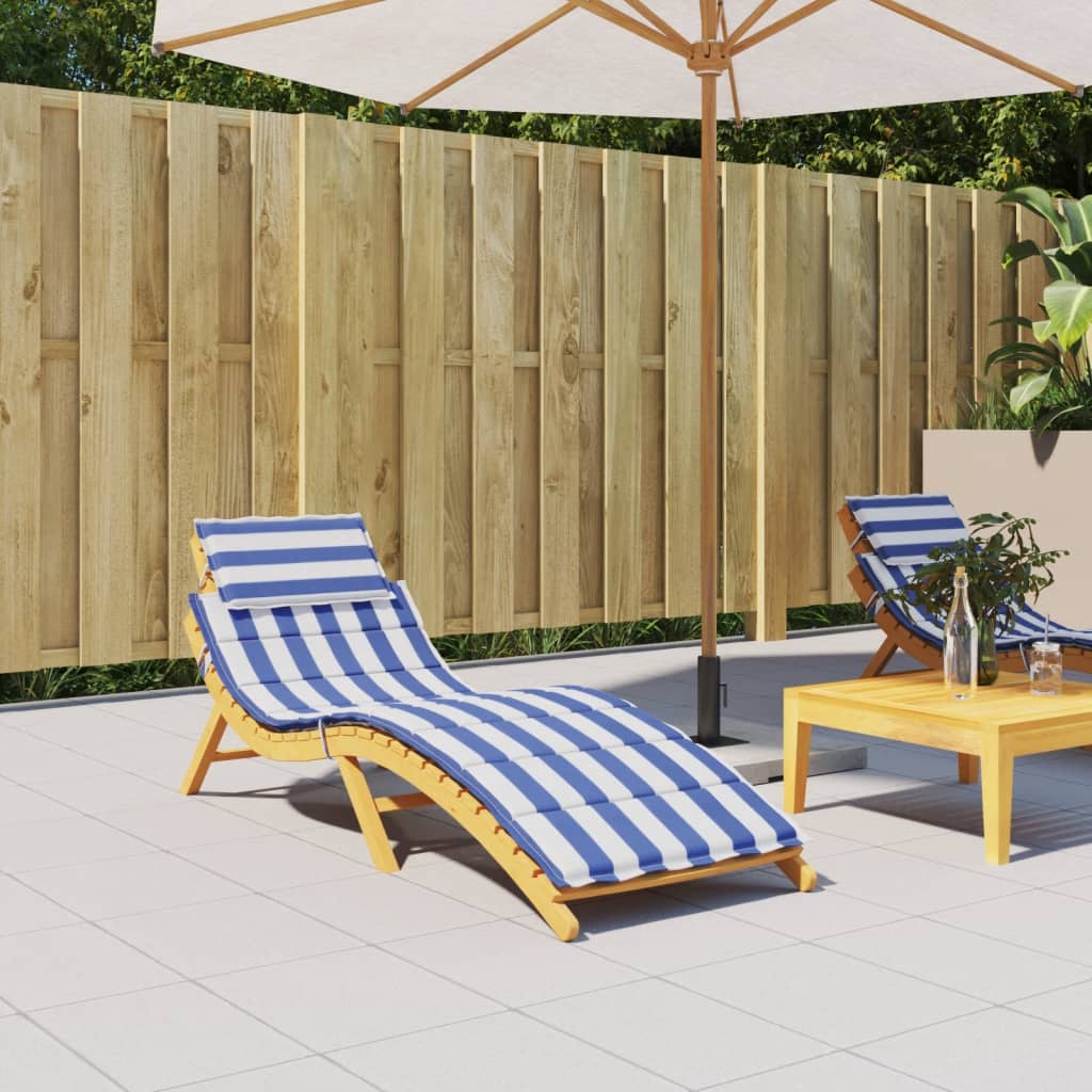 Vidaxl Lounge Cushion a strisce Oxford tessuto blu e bianco