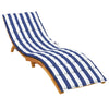 Vidaxl Legger Cushion a strisce Oxford tessuto blu e bianco