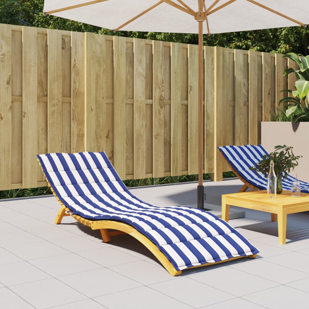 Vidaxl Legger Cushion a strisce Oxford tessuto blu e bianco