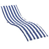 Cuscino per lettino Vidaxl in tessuto oxford a righe blu e bianco