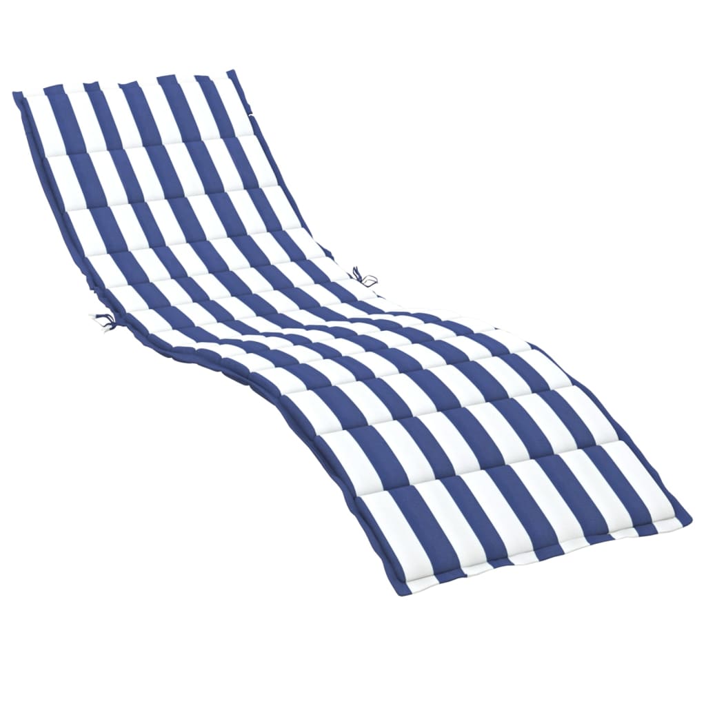 Cuscino per lettino Vidaxl in tessuto oxford a righe blu e bianco