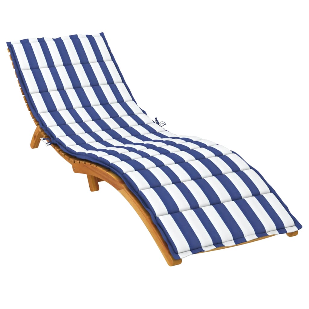Cuscino per lettino Vidaxl in tessuto oxford a righe blu e bianco