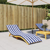 Cuscino per lettino Vidaxl in tessuto oxford a righe blu e bianco