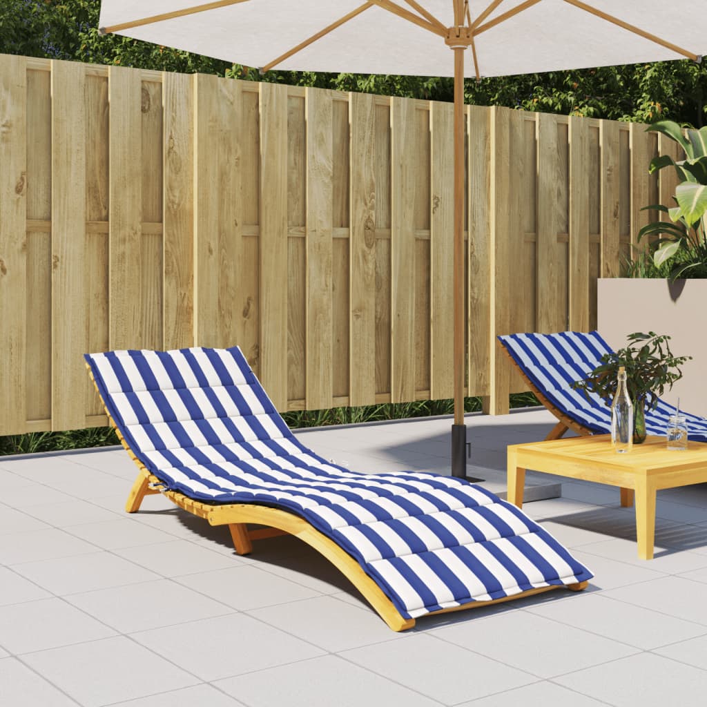 Cuscino per lettino Vidaxl in tessuto oxford a righe blu e bianco