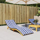 Cuscino per lettino Vidaxl in tessuto oxford a righe blu e bianco