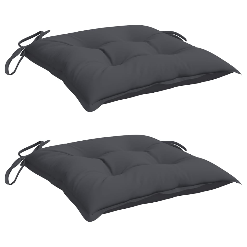 Vidaxx cojines para silla 2uds 40x40x7 cm tela oxford antracita