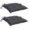 Vidaxl stoelkussens 2 st 40x40x7 cm oxford stof antracietkleurig