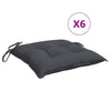 Cuscini da sedia Vidaxl 6 pezzi 40x40x7 cm in tessuto oxford antracite -lorato