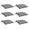 Cojines de silla Vidaxl 6 PCS 40x40x7 CM Oxford Fabric Gray
