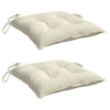 Vidaxl stoelkussens 2 st 40x40x7 cm stof crèmewit