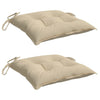 Cuscini da sedia Vidaxl 2 pezzi 40x40x7 cm in tessuto oxford beige