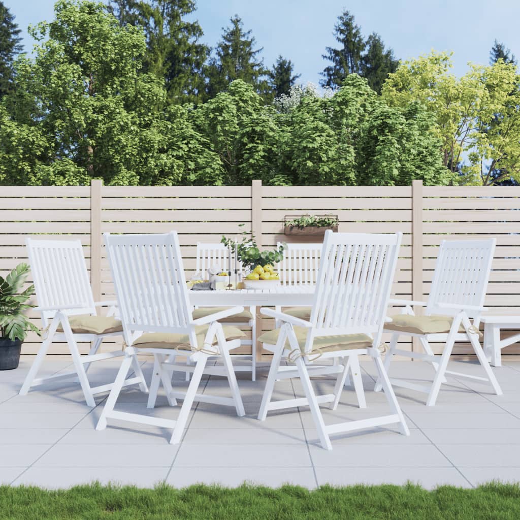 Cuscini da sedia Vidaxl 6 pezzi 40x40x7 cm in tessuto oxford beige