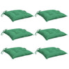 Cojines de silla Vidaxl 6 PCS 40x40x7 CM Oxford Fabric Green