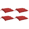 Cuscini da sedia Vidaxl 4 pezzi 40x40x7 cm tessuto rosso rosso