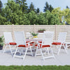 Cuscini da sedia Vidaxl 6 pezzi 40x40x7 cm tessuto rosso rosso