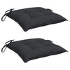 Cuscini da sedia Vidaxl 2 PC 40x40x7 cm tessuto oxford nero