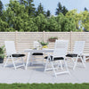 Cuscini da sedia Vidaxl 4 pezzi 40x40x7 cm tessuto oxford nero