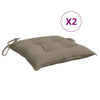 Cuscini per sedia VidaXL 2 pz 40x40x7 cm tessuto oxford tortora