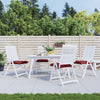 Cojines de silla Vidaxl 4 PCS 40x40x7 CM Oxford Fabric Wine Red