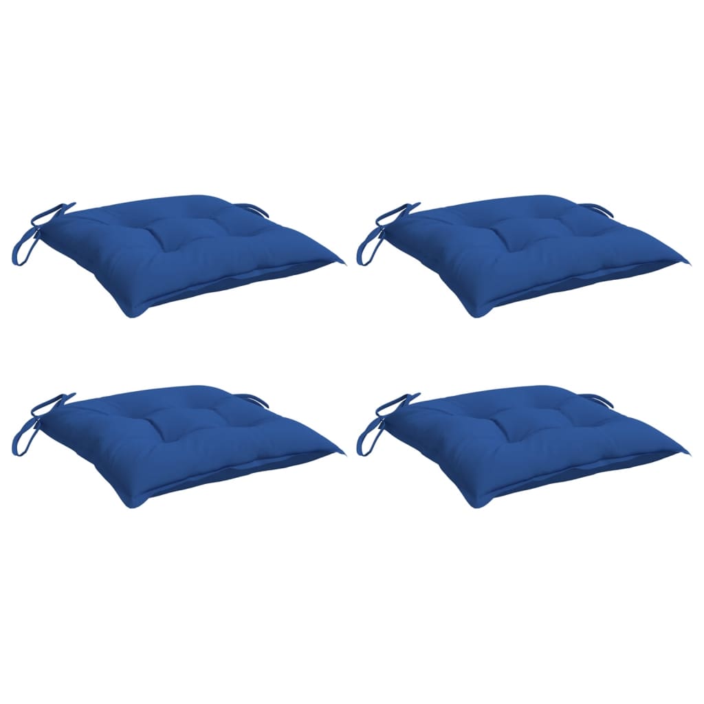 Cuscini da sedia Vidaxl 4 pezzi 40x40x7 cm tessuto blu blu