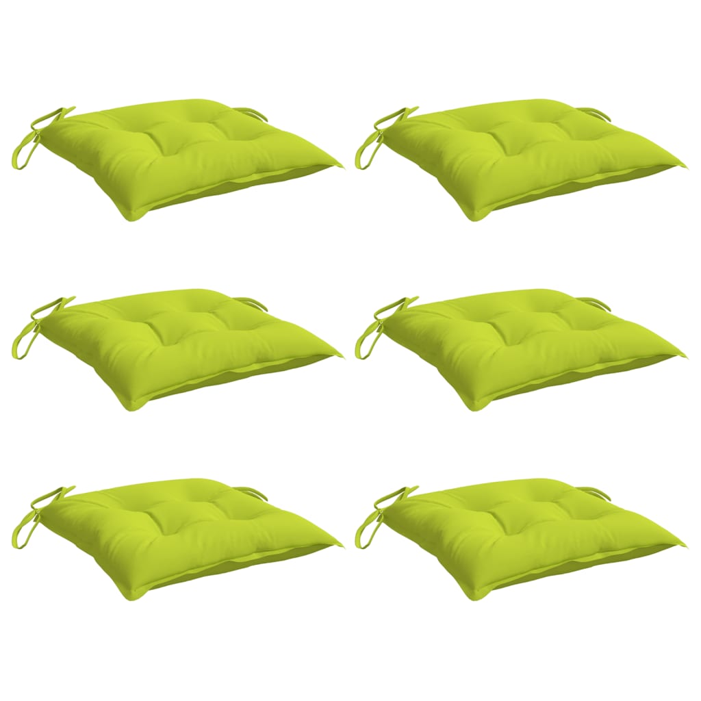 Cojines de silla Vidaxl 6 PCS 40x40x7 CM Oxford Fabric Clear Green