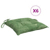 Cuscini da sedia Vidaxl 6 pezzi Modello fogliare 40x40x7 cm tessuto