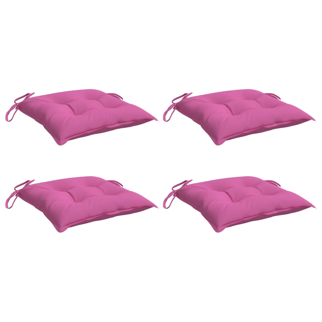 Cuscini da sedia Vidaxl 4 St 40x40x7 cm tessuto rosa