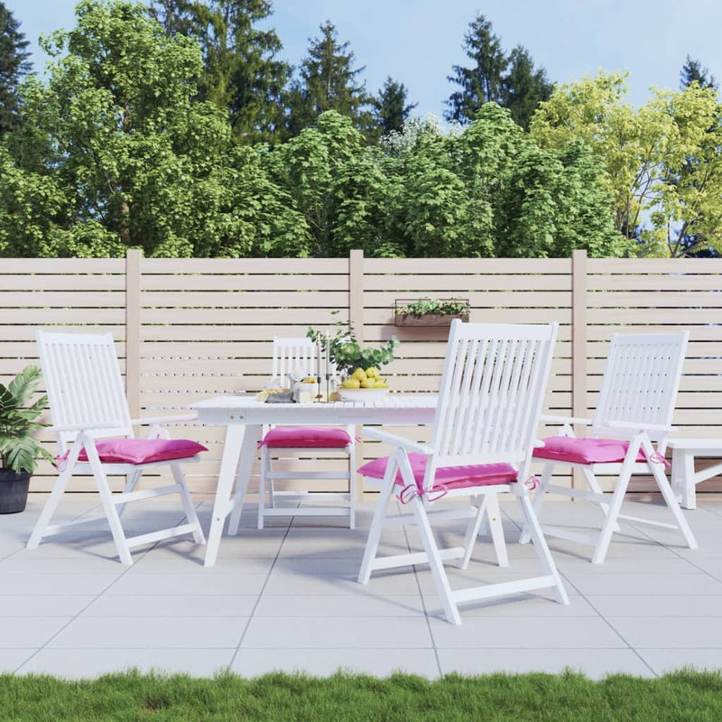 Cuscini da sedia Vidaxl 4 St 40x40x7 cm tessuto rosa