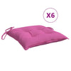 Cuscini da sedia Vidaxl 6 pezzi 40x40x7 cm in tessuto rosa