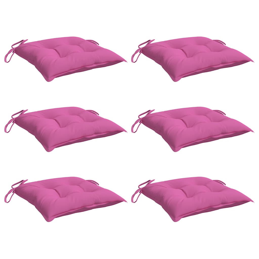 Cuscini da sedia Vidaxl 6 pezzi 40x40x7 cm in tessuto rosa